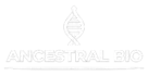Ancestral Bio Official Logo - White DNA Helix Icon and Typography